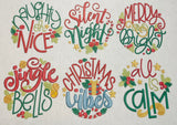 Hand Towel-  Christmas Cheery Word Art 6 Designs