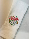 Hand Towel-  Christmas Cheery Word Art 6 Designs